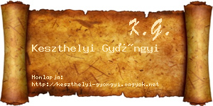 Keszthelyi Gyöngyi névjegykártya